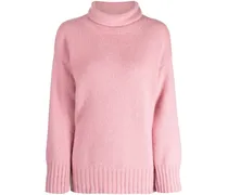 Kaschmirpullover mit Rollkragen - Rosa