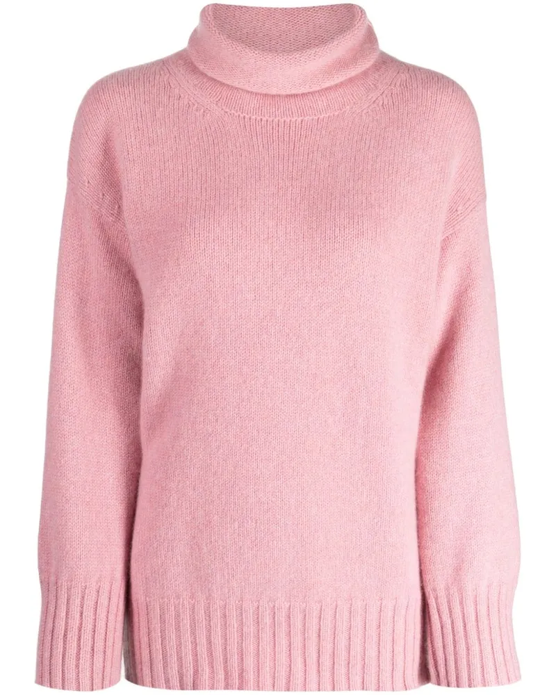 Pringle of Scotland Kaschmirpullover mit Rollkragen Rosa