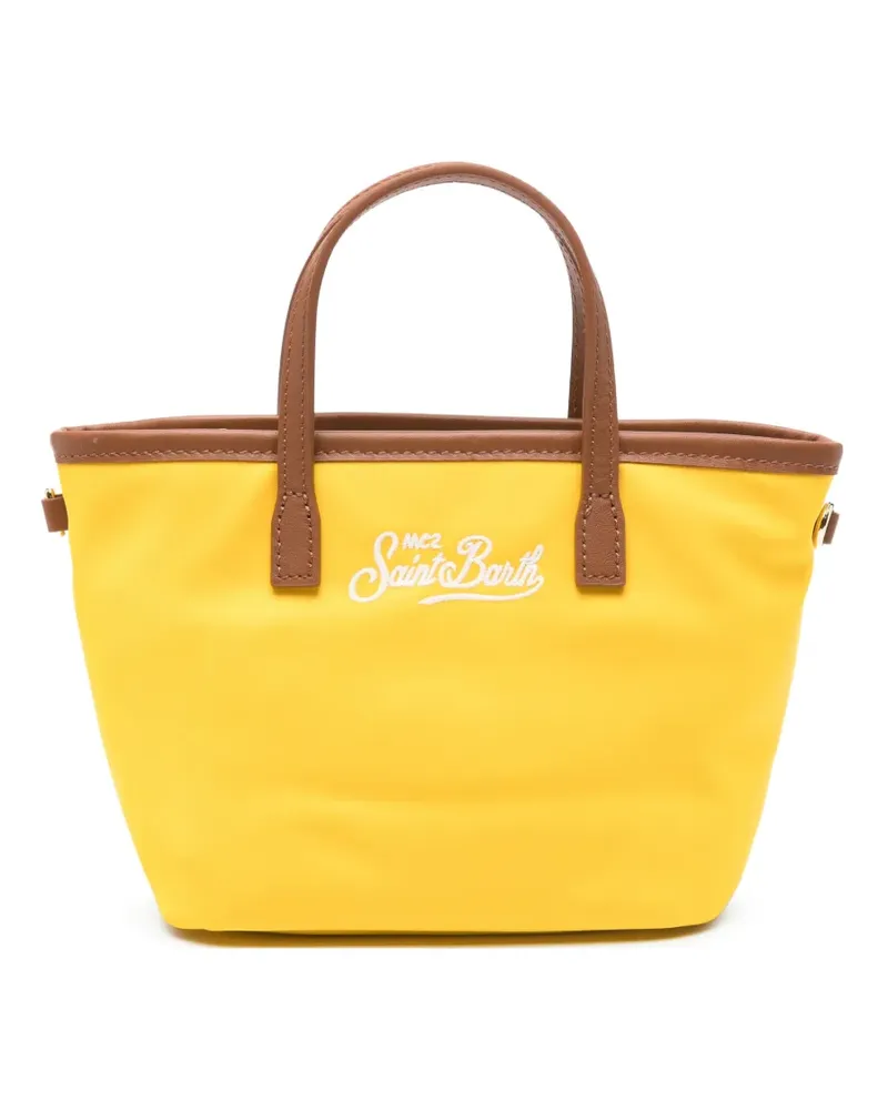 MC2 Saint Barth Mini City Tote Bag mit Logo - Gelb Gelb