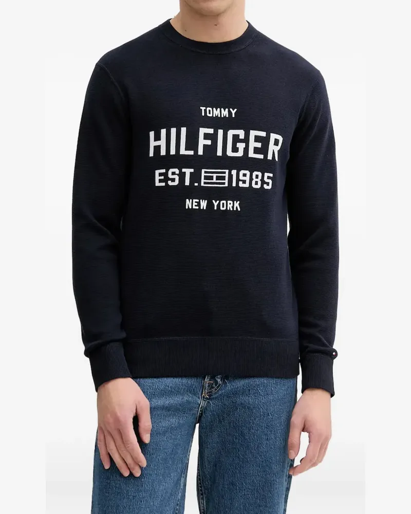 Tommy Hilfiger Sweatshirt mit Logo-Print - Blau Blau
