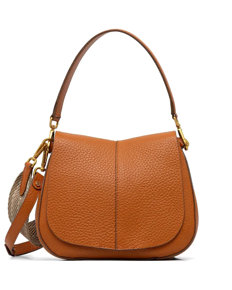 Gianni Chiarini Helena Round flap satchel cross body bag - Braun Braun