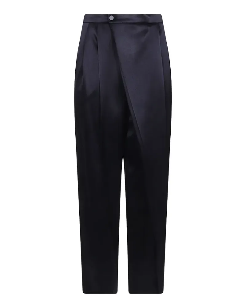Alberta Ferretti Gewickelte Hose mit Satin-Finish - Schwarz Schwarz