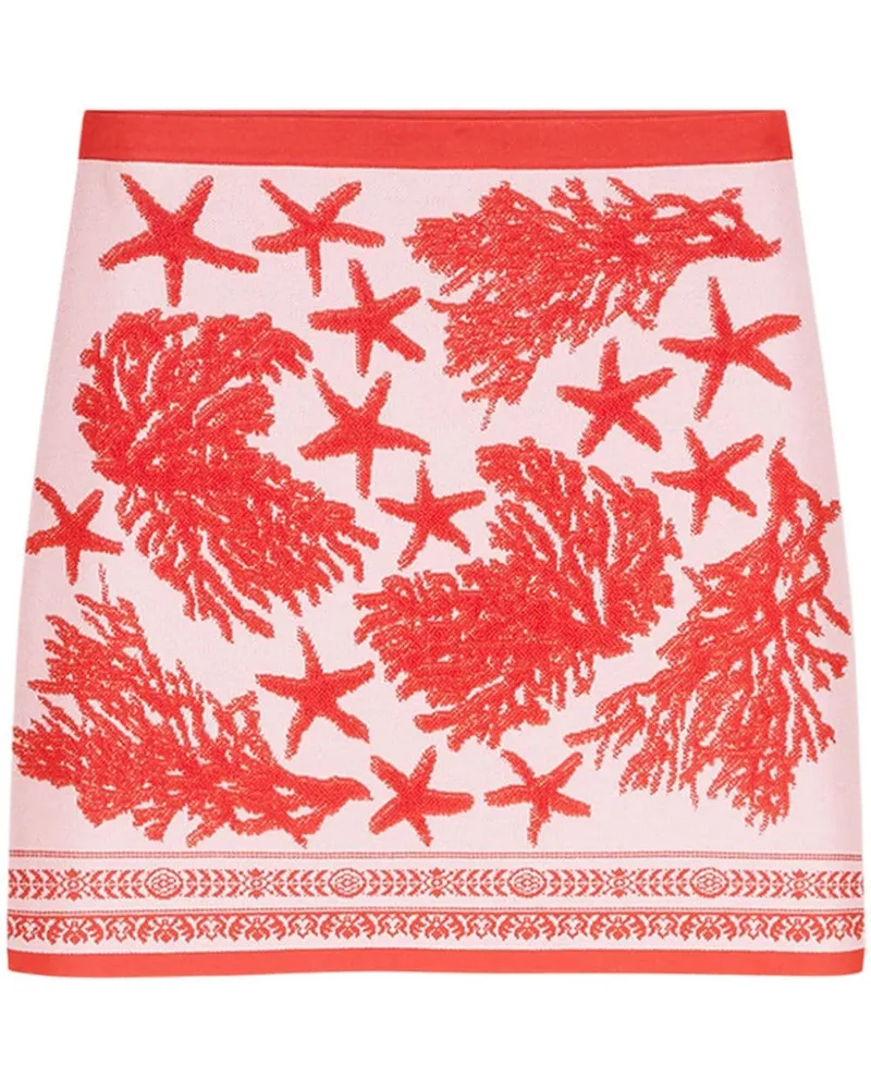 Versace Gestrickter Barocco Sea Minirock - Rot Rot