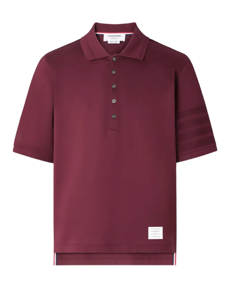 Thom Browne Poloshirt mit Streifen - Rot Rot