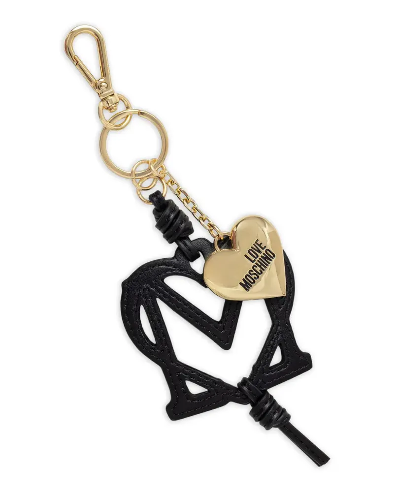 Moschino Schlüsselanhänger mit Logo - Schwarz Schwarz
