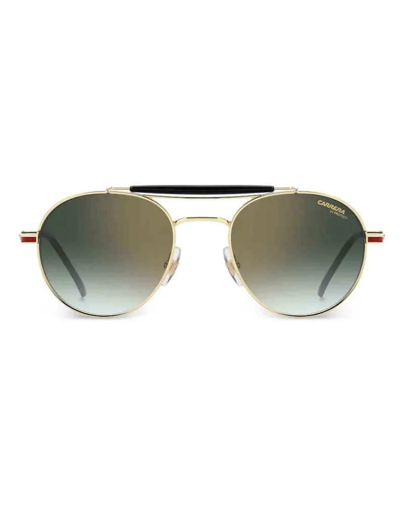 Carrera Sonnenbrille mit rundem Gestell - Gold Gold