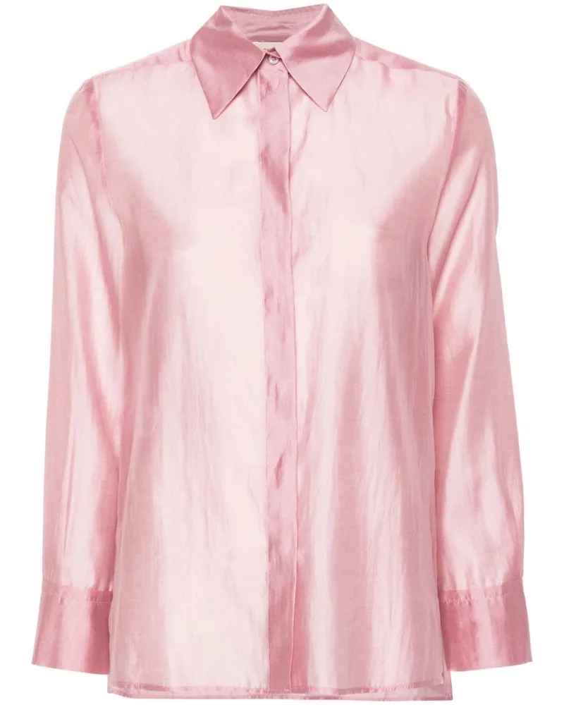 Blanca Semi-transparentes Cedry Hemd - Rosa Rosa