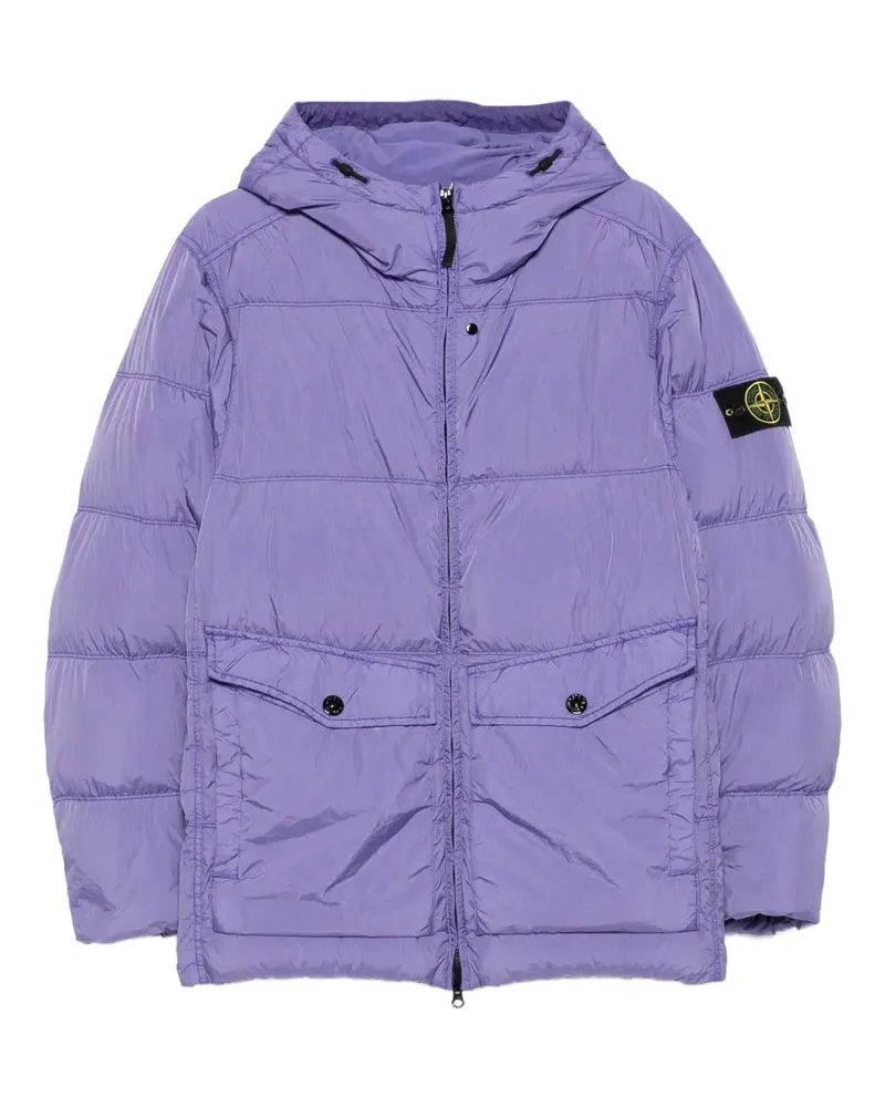 Stone Island Gesteppte Kapuzenjacke - Violett Violett