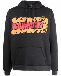 Dsquared2 Lockerer Hoodie mit Logo-Print Grau