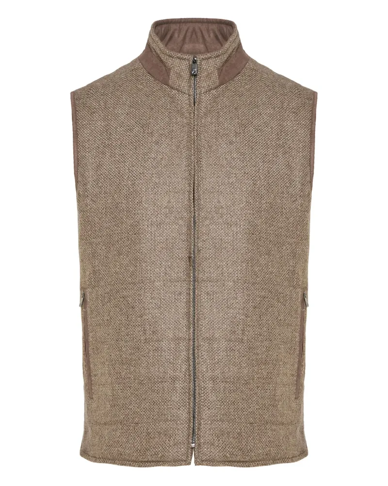 Corneliani Weste mit Reißverschluss - Braun Braun