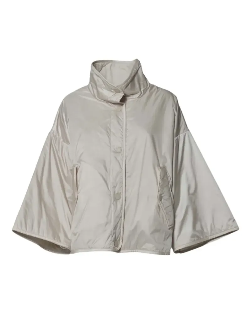 Max Mara Jacke mit Stehkragen - Grau Grau