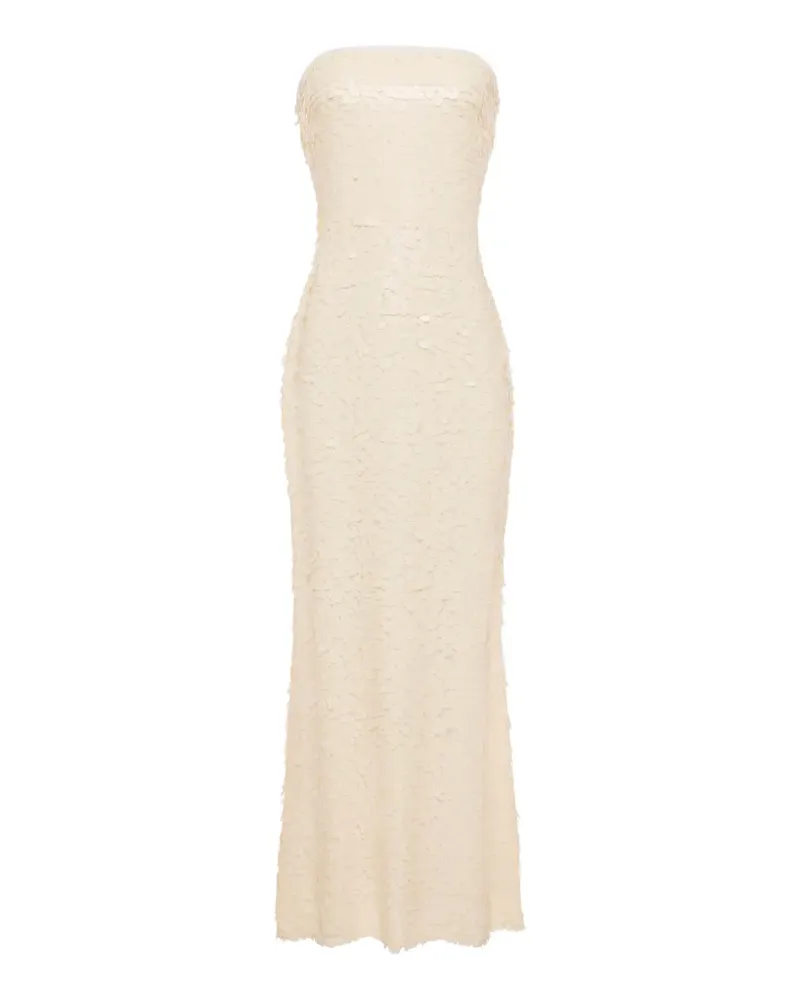 Simon Miller Sculpty sequin-embellished strapless maxi dress - Nude Nude