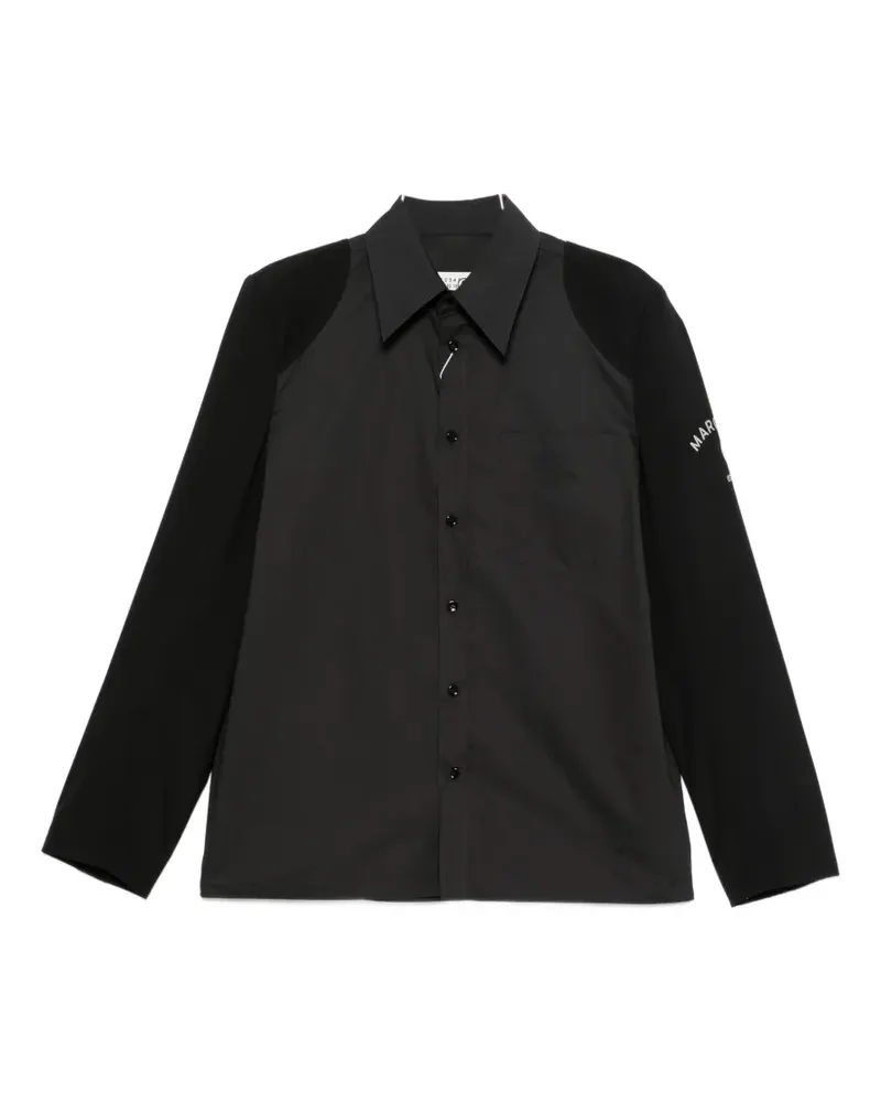 Maison Margiela logo-print overshirt - Schwarz Schwarz