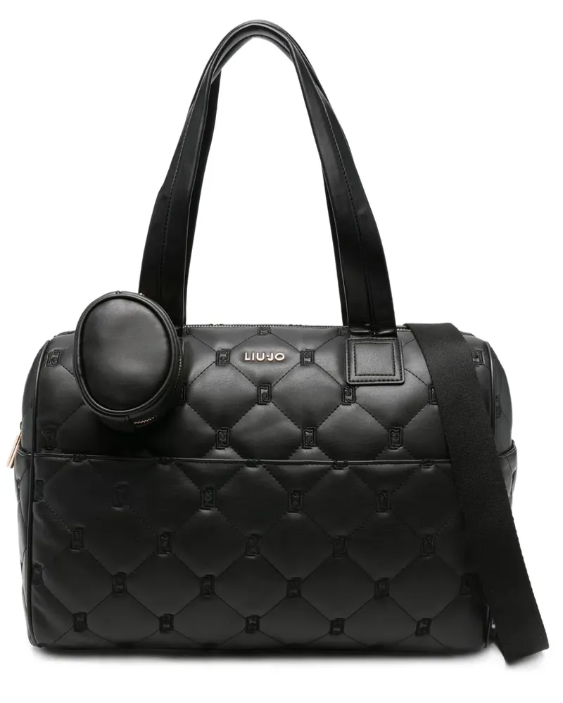 Liu Jo Tote Bag mit Logo-Schild - Schwarz Schwarz