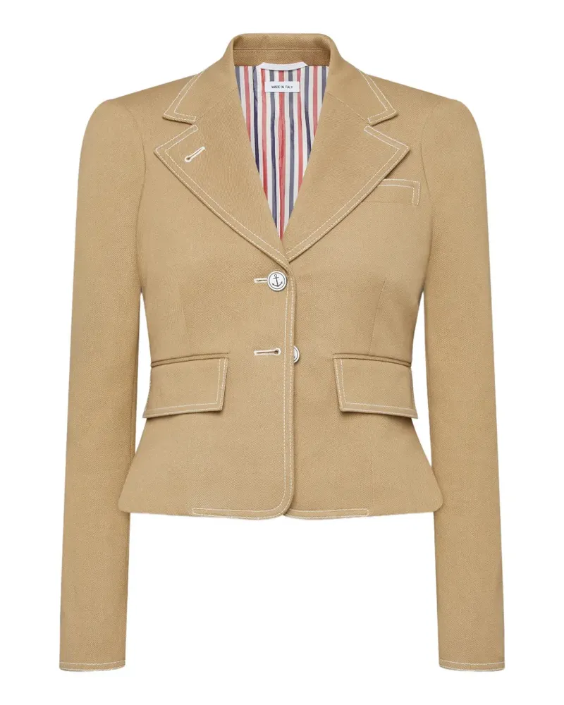 Thom Browne Selvedge Cropped-Jeansjacke - Nude Nude