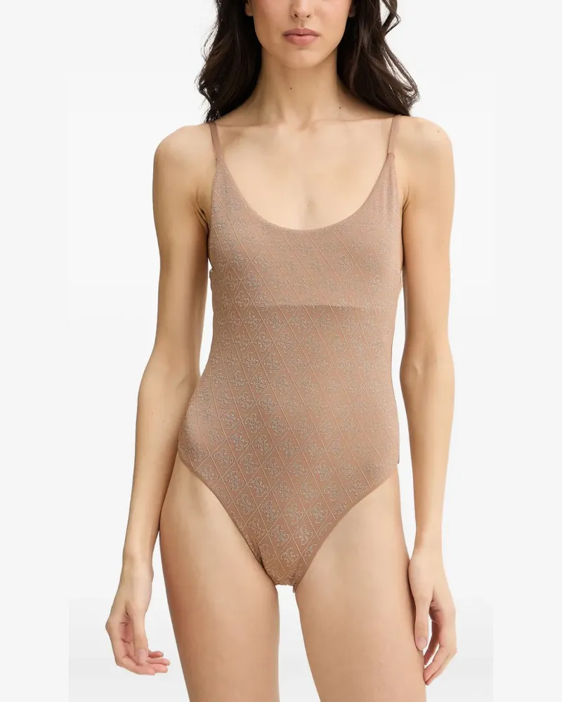 Guess 4G logo one-piece swimsuit - Braun Braun