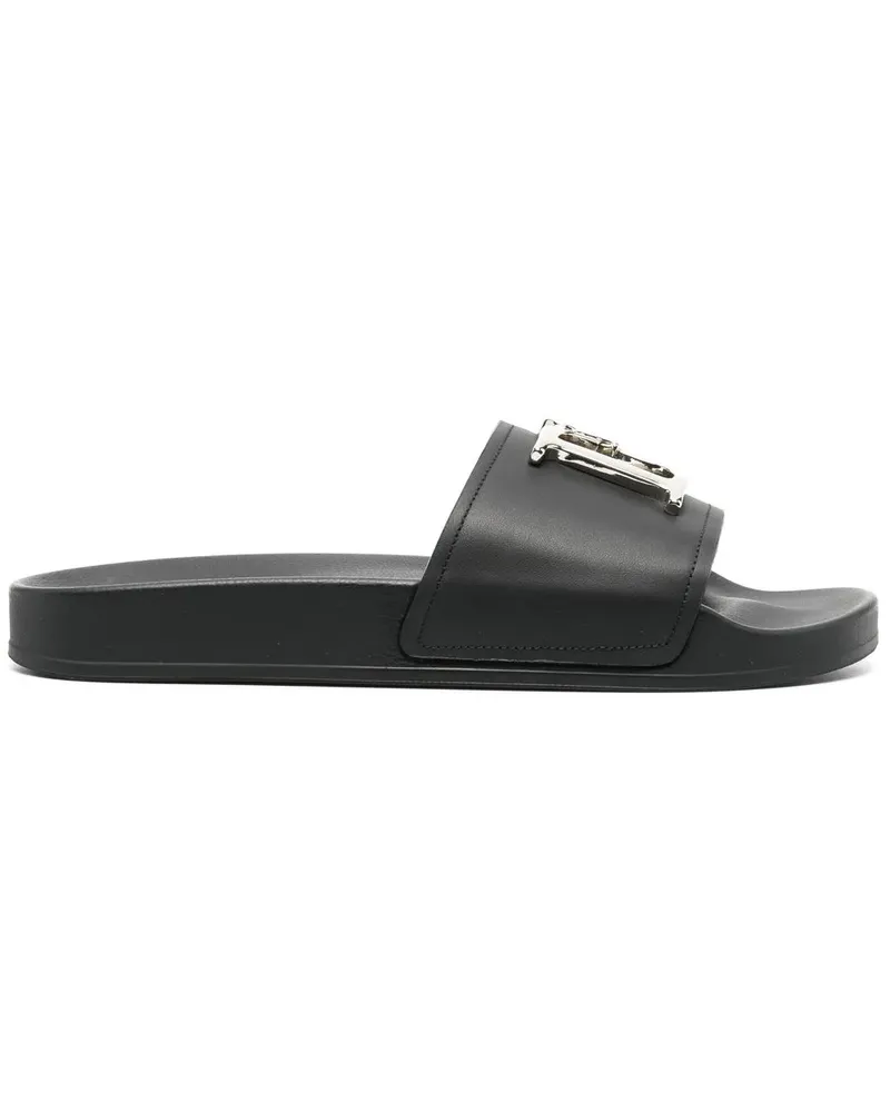 Dsquared2 Pantoletten mit Logo-Schild - Weiß Weiß