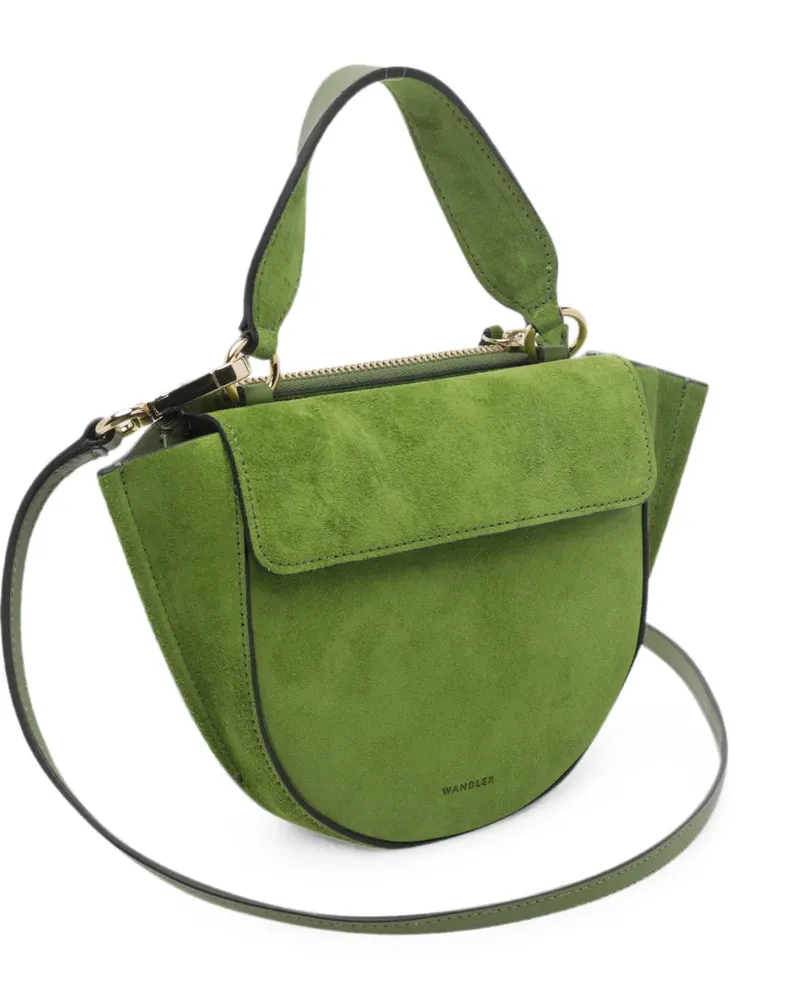 WANDLER Hortensia suede clutch bag - Grün Grün
