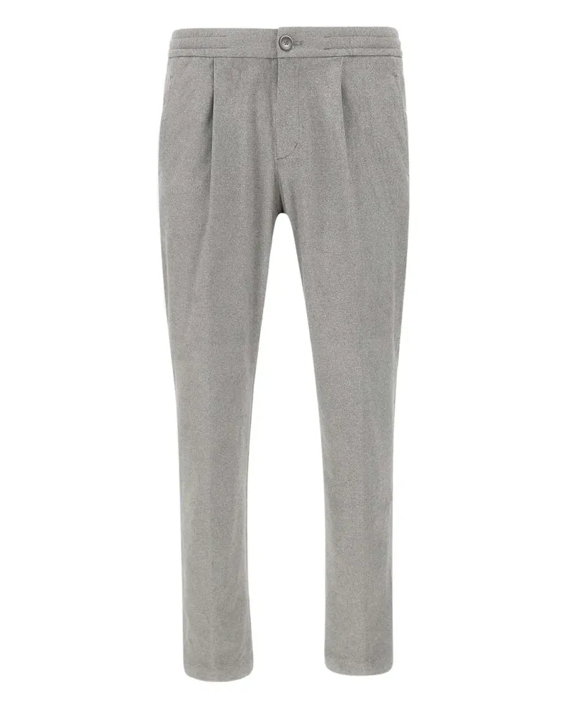 Herno Hose mit Bundfalten - Grau Grau