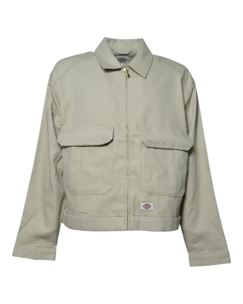 Dickies logo-patch zip-up jacket - Nude Nude
