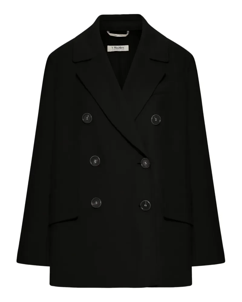 Max Mara Klassische Cabanjacke - Schwarz Schwarz