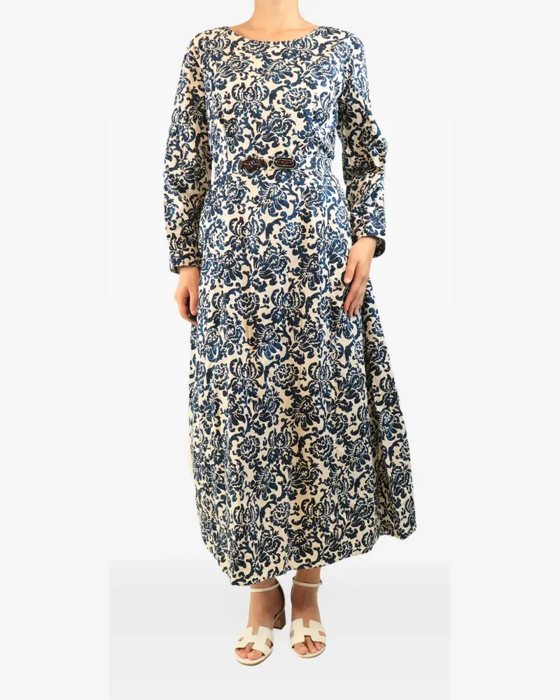 Max Mara Midikleid mit Print - Nude Nude