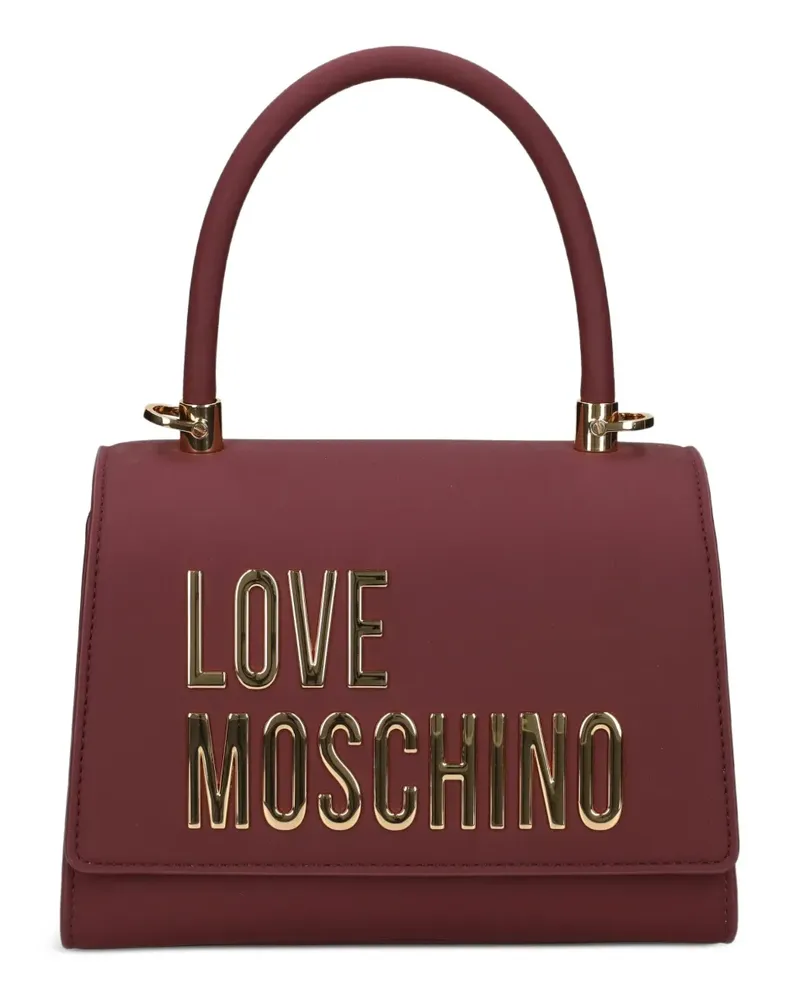 Moschino Shopper mit Logo-Schild - Rot Rot