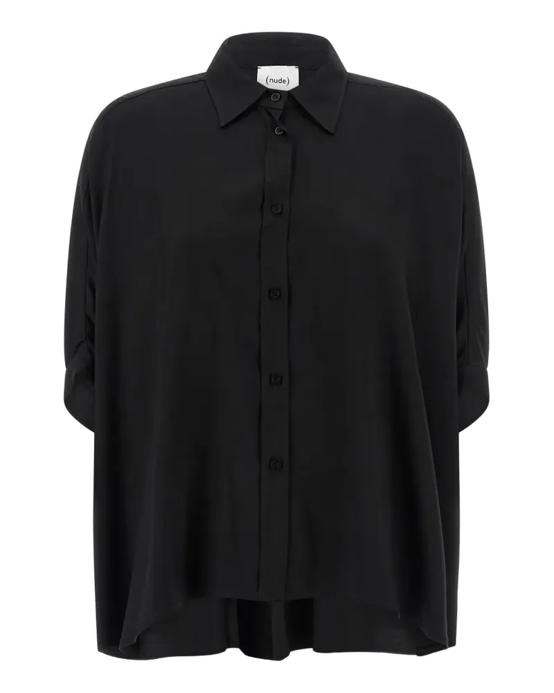NUDE Hemd mit Fledermausärmeln - Schwarz Schwarz