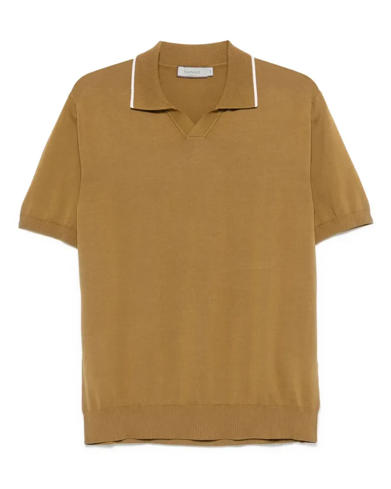 Canali T-Shirt aus Jersey - Braun Braun
