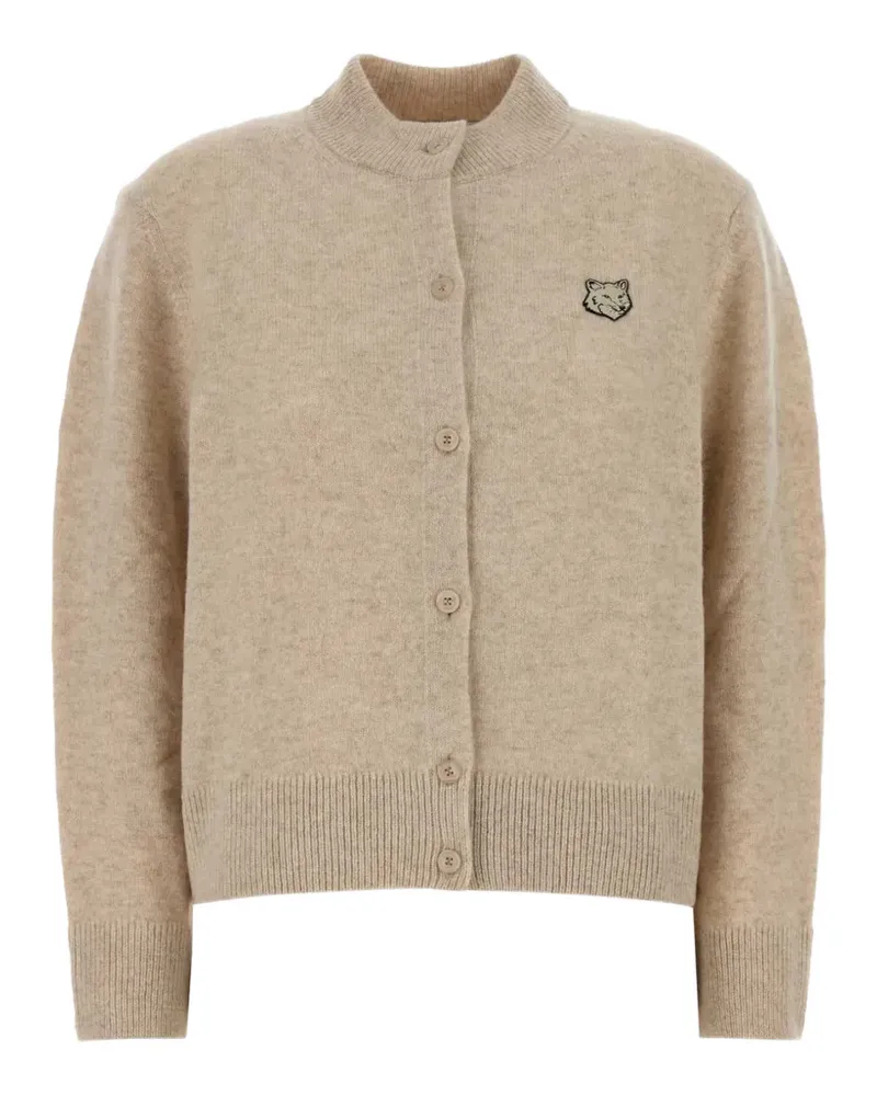 Kitsuné Cardigan mit Fuchskopf - Nude Nude