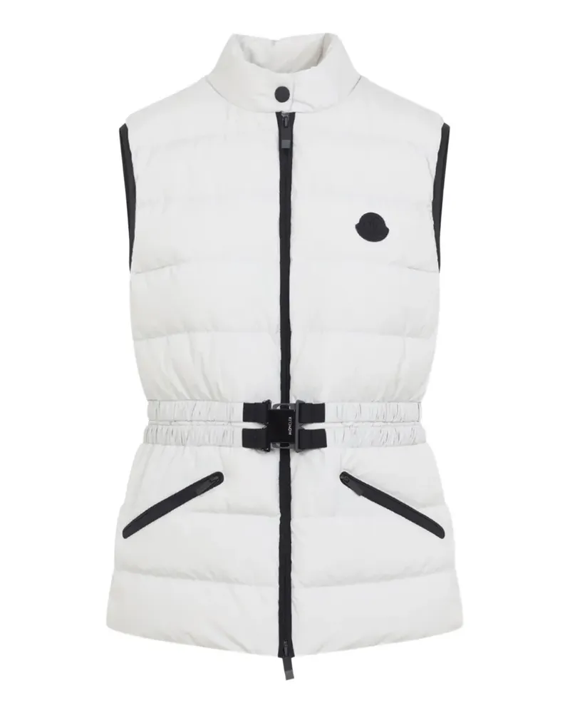 Moncler belted quilted gilet - Weiß Weiß