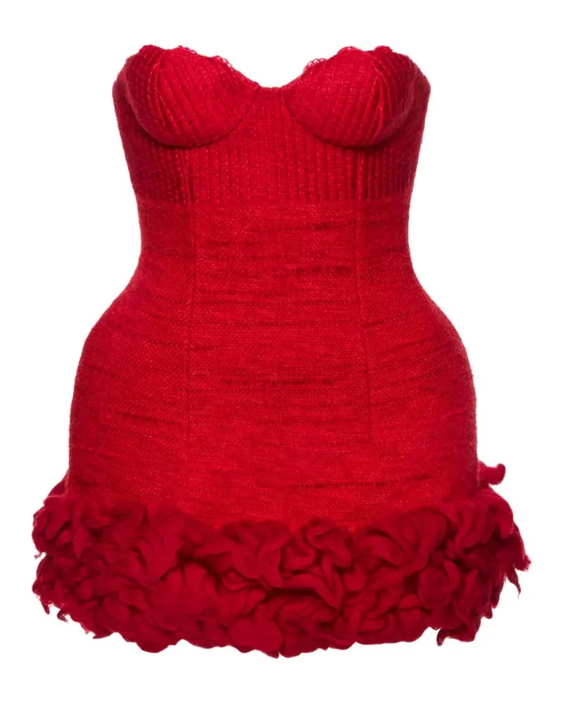 Magda Butrym Gerüschtes Minikleid mit Corsage - Rot Rot