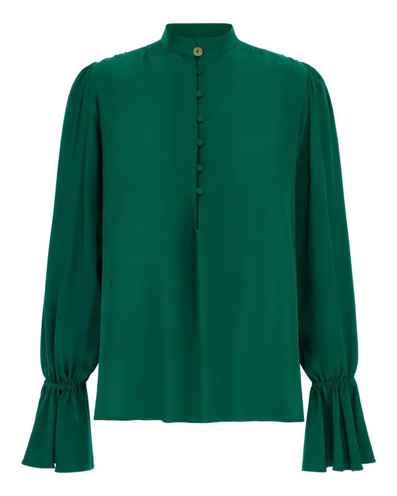 Roberto Cavalli Bluse mit ausgestellten Ärmeln - Grün Grün