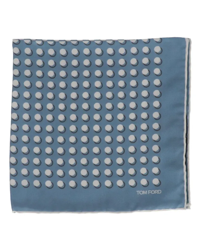 Tom Ford polka-dot pattern pocket square - Blau Blau