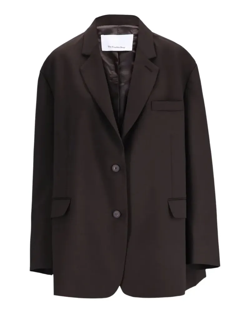 FRANKIE Shop Bea single-breasted oversized blazer - Braun Braun