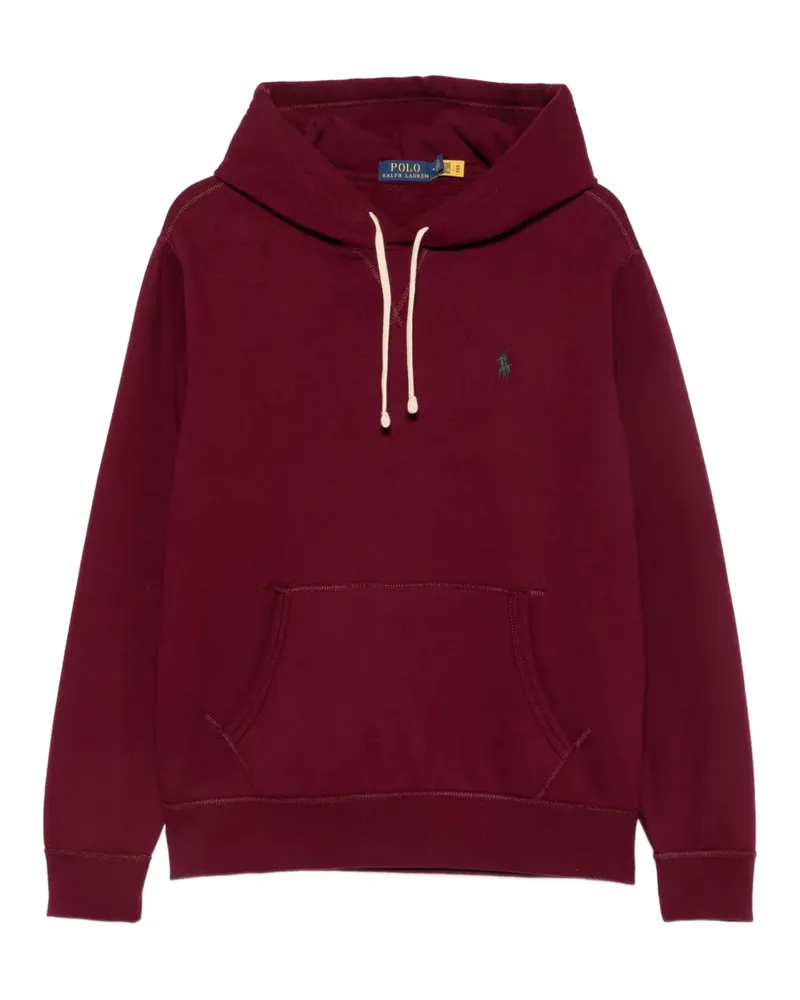 Ralph Lauren logo-embroidered drawstring hoodie - Rot Rot