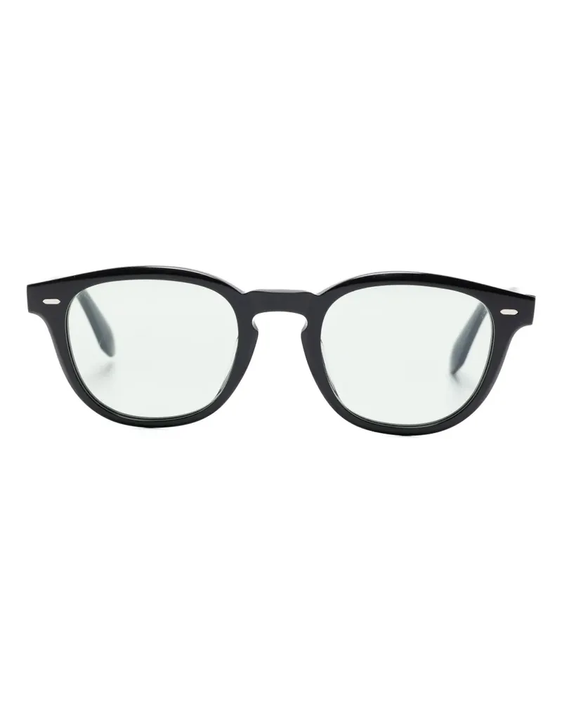 Oliver Peoples Brille mit rundem Gestell - Schwarz Schwarz