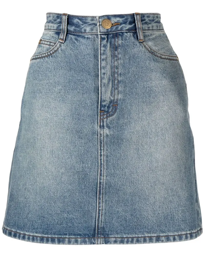 BAPE Ausgeblichener Jeansrock - Blau Blau
