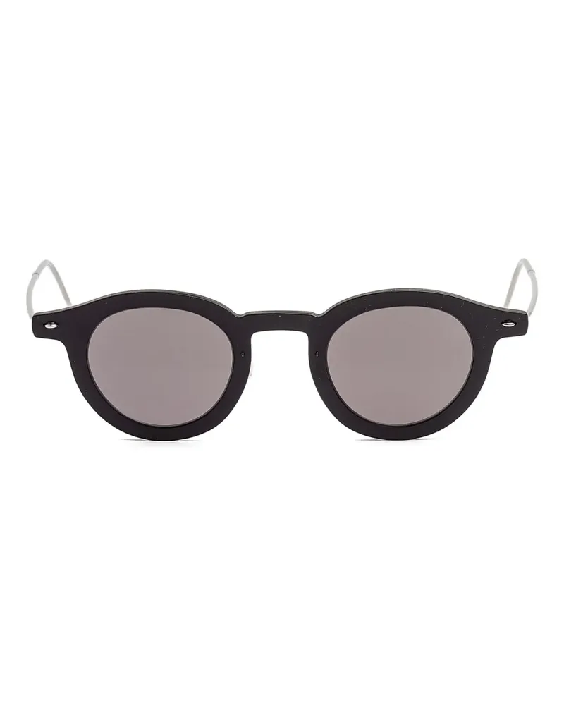 Lindberg Sonnenbrille mit rundem Gestell - Schwarz Schwarz