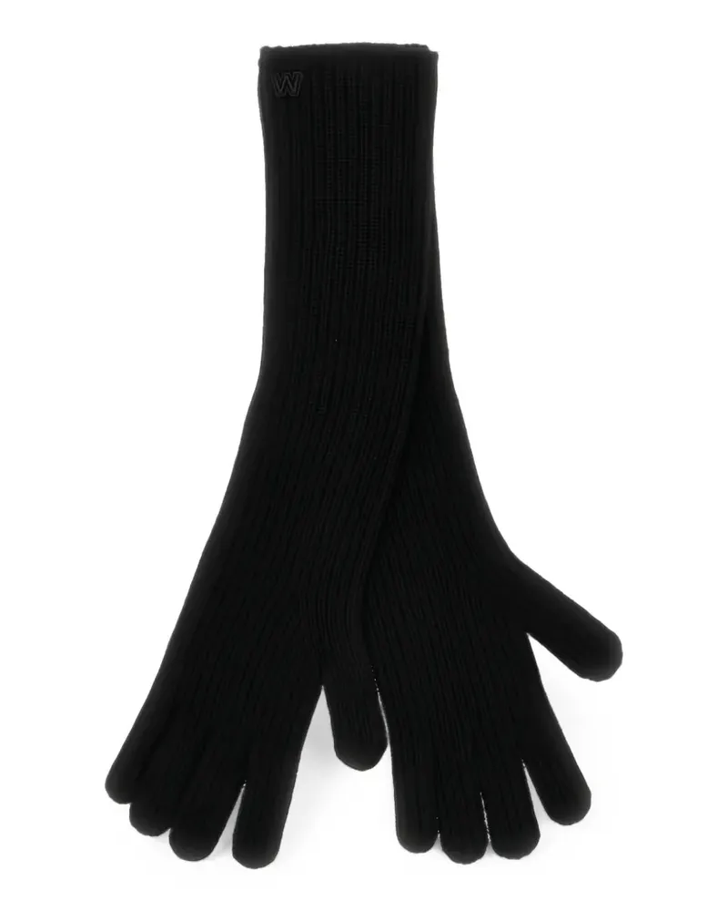 Max Mara Gerippte Handschuhe - Grau Grau