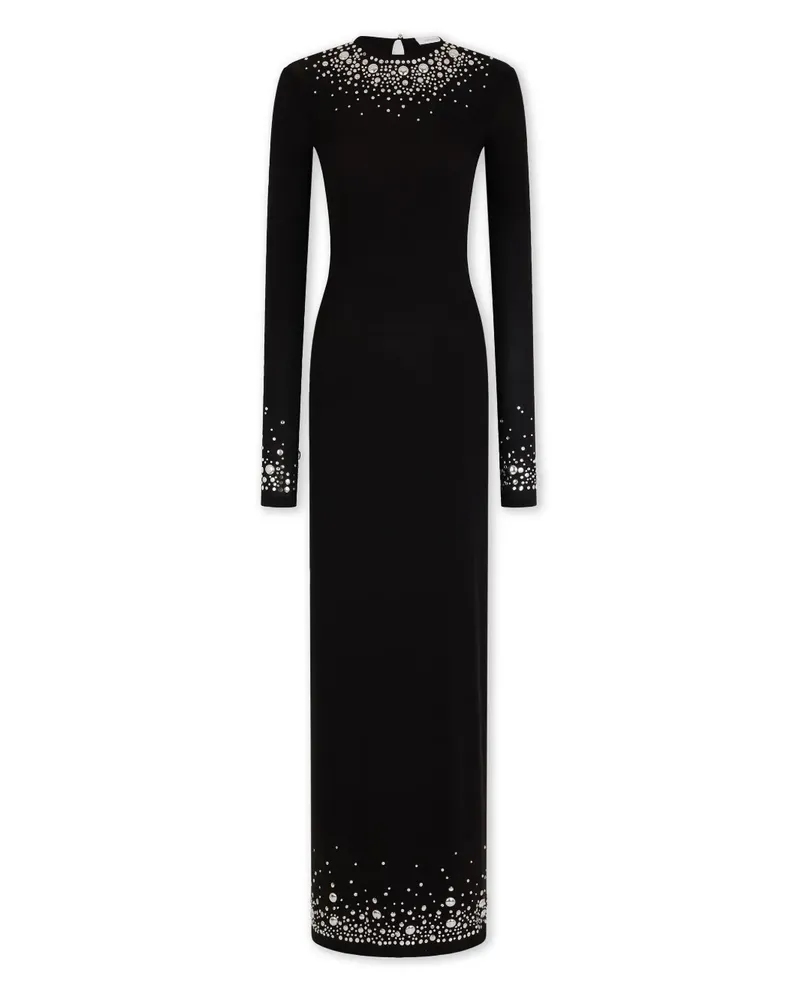 Paco Rabanne Maxikleid mit Hotfix-Verzierung - Schwarz Schwarz