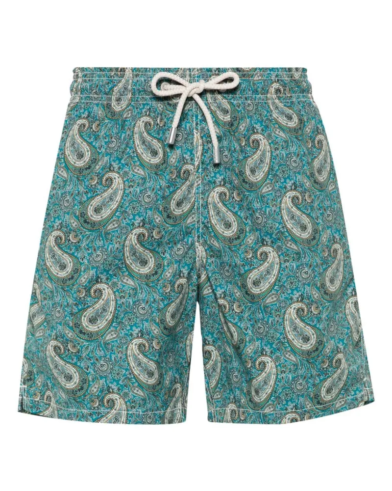 MC2 Saint Barth Gustavia Badeshorts mit Paisley-Print Grün