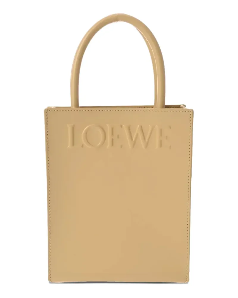Loewe embossed handle tote bag - Nude Nude