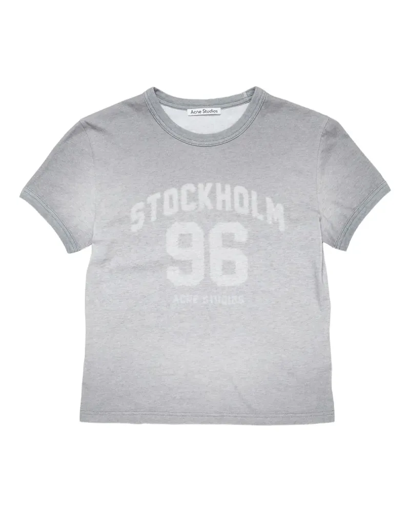 Acne Studios T-Shirt mit Sprühdosen-Print - Grau Grau