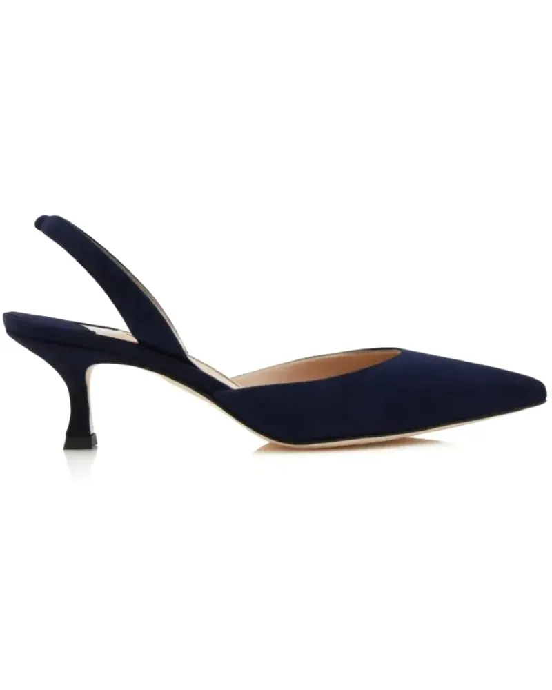 Manolo Blahnik Carolyne Slingback-Pumps 70mm - Blau Blau