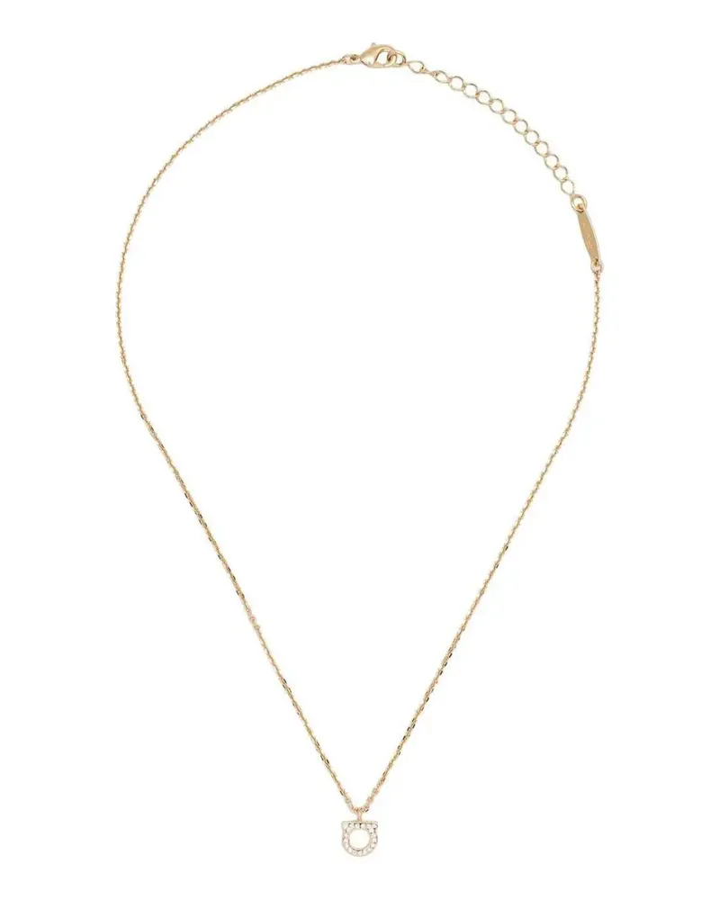 Ferragamo Gancini Halskette mit Kristallen (L) - Gold Gold