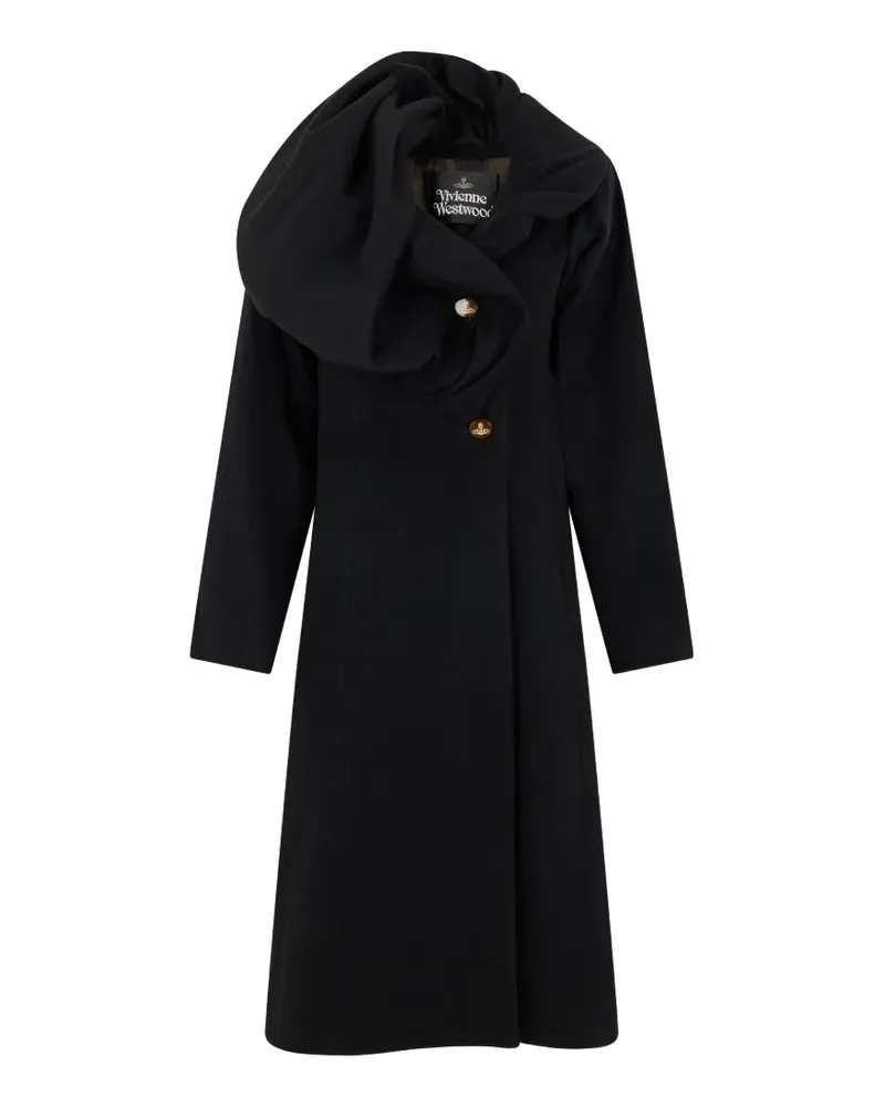 Vivienne Westwood Mantel mit asymmetrischem Kragen - Schwarz Schwarz