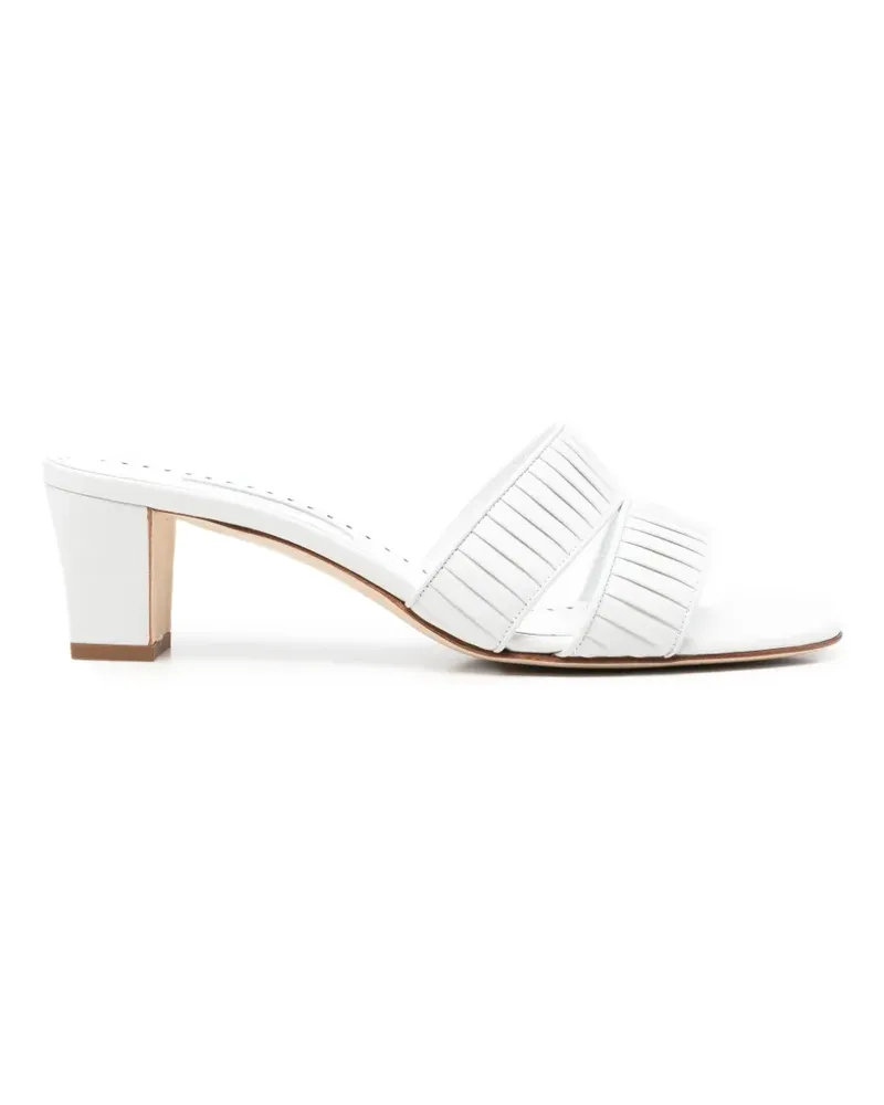 Manolo Blahnik Lusinamu Mules - Weiß Weiß