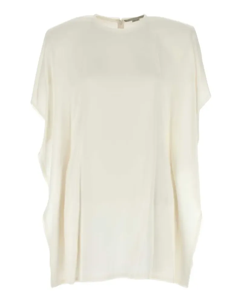 Stella McCartney WHITE SATIN MINI DRESS - Nude Nude