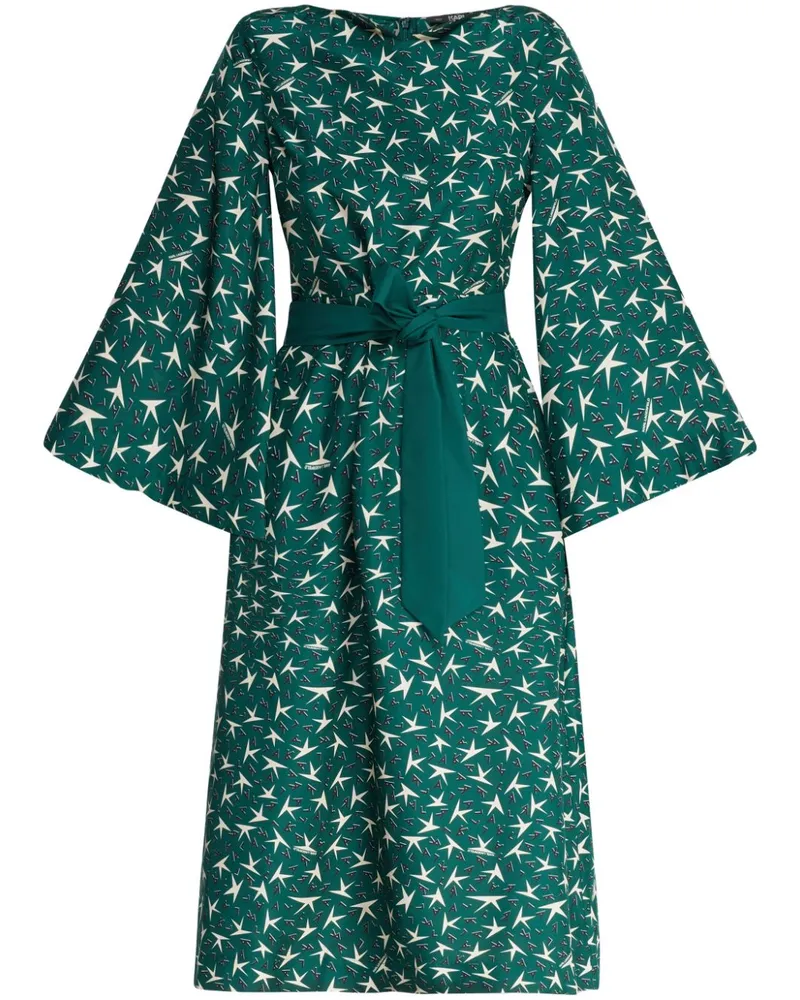 Karl Lagerfeld Midikleid mit Logo-Print - Grün Grün